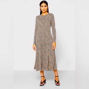 Banana Republic Cheetah Animal Print Midi Dress - Petite